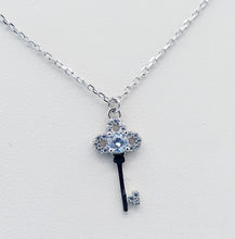 Load image into Gallery viewer, Petite Key Necklace - Sterling Silver