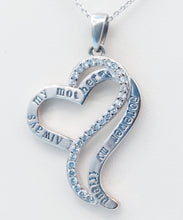 Load image into Gallery viewer, Always My Mother, Forever my Friend Heart Necklace - Sterling Silver