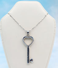 Load image into Gallery viewer, I Love You Key Necklace - Sterling Silver
