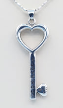 Load image into Gallery viewer, I Love You Key Necklace - Sterling Silver