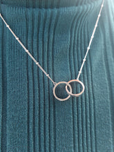 Load image into Gallery viewer, Two Rings with Screw Design Necklace on Ball Chain