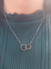 Load image into Gallery viewer, Two Rings with Screw Design Necklace on Ball Chain