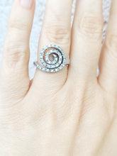 Load image into Gallery viewer, Spiral CZ Ring - Sterling Silver