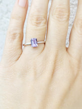 Load image into Gallery viewer, Solitaire Amethyst Ring - Sterling Silver