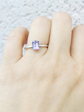 Load image into Gallery viewer, Solitaire Amethyst Ring - Sterling Silver