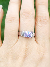 Load image into Gallery viewer, Purple CZ Silver Ring