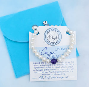 Pearl with Amethyst - The TJazelle Cape Bracelet