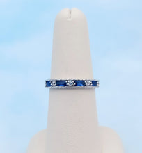 Load image into Gallery viewer, Sapphire &amp; CZ Band - Sterling Silver