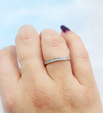 Load image into Gallery viewer, Pave CZ Band - Sterling Silver