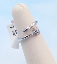 Load image into Gallery viewer, Tough as Nails - Nail Wrap Ring - Sterling Silver