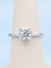Load image into Gallery viewer, 1.50 Carat Diamond Engagement Ring with Hidden Halo - 14K White Gold - GIA Certified Diamond
