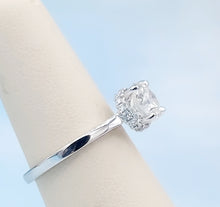 Load image into Gallery viewer, 1.50 Carat Diamond Engagement Ring with Hidden Halo - 14K White Gold - GIA Certified Diamond