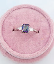 Load image into Gallery viewer, Mystic Topaz and CZ Ring - Sterling Silver