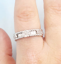 Load image into Gallery viewer, Quatrefoil Infinity CZ Ring - Sterling Silver