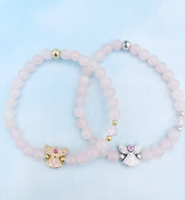 Load image into Gallery viewer, Breast Cancer Guardian Angel Stretch Bracelet- Luca and Danni