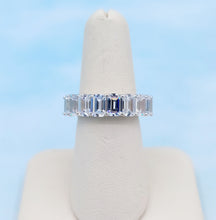 Load image into Gallery viewer, Emerald Cut Infinity Style Ring - Sterling Silver