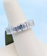 Load image into Gallery viewer, Emerald Cut Infinity Style Ring - Sterling Silver