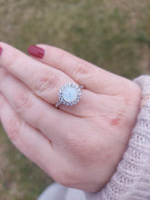 Load image into Gallery viewer, Opal &amp; Cubic Zirconia Ring- Sterling Silver