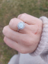 Load image into Gallery viewer, Opal &amp; Cubic Zirconia Ring- Sterling Silver