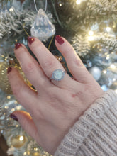 Load image into Gallery viewer, Opal &amp; Cubic Zirconia Ring- Sterling Silver