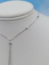 Load image into Gallery viewer, Moon &amp; Star Drop Necklace - Sterling Silver