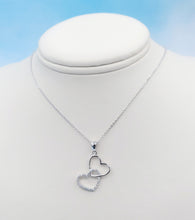 Load image into Gallery viewer, Two Hearts Necklace - Sterling Silver