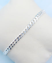Load image into Gallery viewer, 8" Thin Cuban Link Bracelet - Sterling Silver