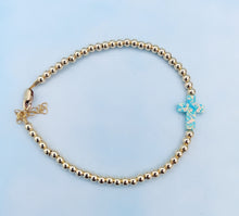 Load image into Gallery viewer, &quot;Mint Opal Cross&quot; Beaded Bracelet- Our Whole Heart