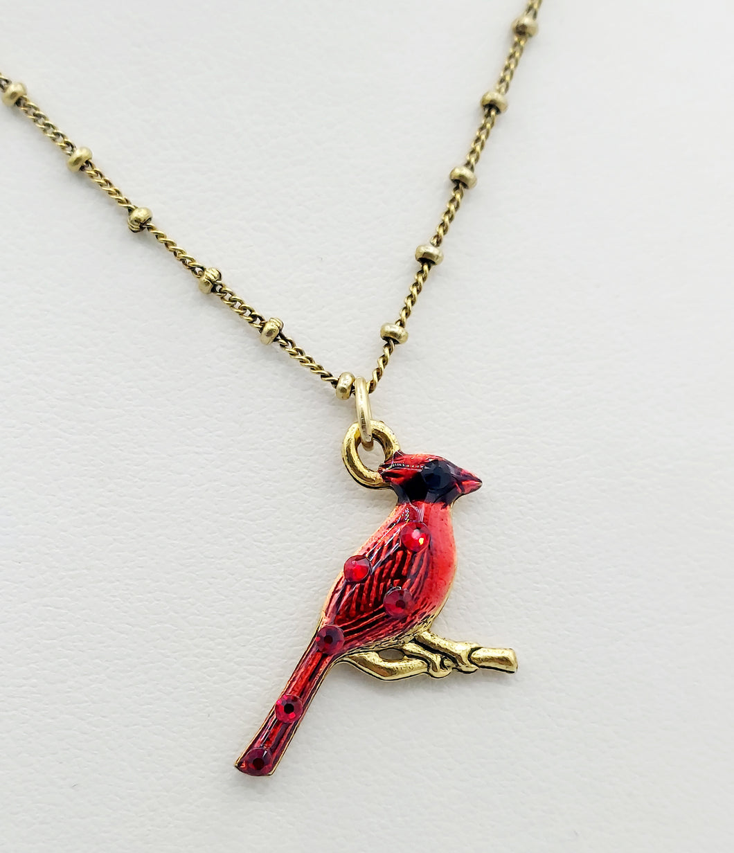 Cardinal Necklace - Halia Red Crystal