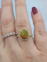 Load image into Gallery viewer, Opal and Diamond Ring - 18K Yellow Gold - One Of A Kind
