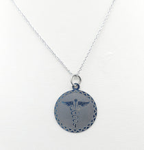 Load image into Gallery viewer, Caduceus Pendant &amp; Chain - Sterling Silver