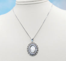 Load image into Gallery viewer, Mother Mary Filigree &amp; CZ Pendant &amp; Chain - Sterling Silver