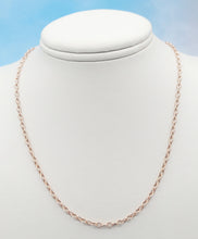 Load image into Gallery viewer, 18 Inch Oval Rolo Chain - 14K Rose Gold