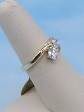 Load image into Gallery viewer, "You &amp; Me" Lab Diamond Bypass Ring - 14K Yellow Gold - Marie's Custom Design