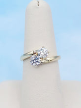 Load image into Gallery viewer, "You &amp; Me" Lab Diamond Bypass Ring - 14K Yellow Gold - Marie's Custom Design