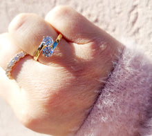 Load image into Gallery viewer, "You &amp; Me" Lab Diamond Bypass Ring - 14K Yellow Gold - Marie's Custom Design