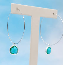 Load image into Gallery viewer, Erinite - Gemstone Large Hoop Earring