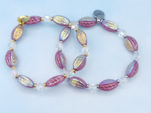 Load image into Gallery viewer, Olivia - Rose Etched Czech Glass Stash Bracelet