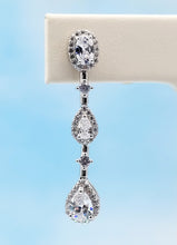 Load image into Gallery viewer, Fancy Drop CZ Earring - Sterling Silver