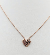 Load image into Gallery viewer, 14K Gold Scribbles Heart Necklace