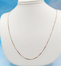 Load image into Gallery viewer, 22" Adjustable Box Chain - 14K Rose Gold