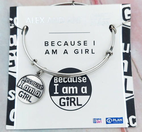Because I am a girl Bangle Bracelet - Alex and Ani