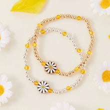 Load image into Gallery viewer, White Daisy Stretch Bracelet - Luca and Danni