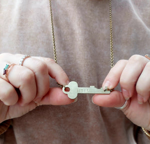 “Let Go" Key Necklace