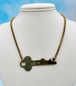 “Let Go" Key Necklace