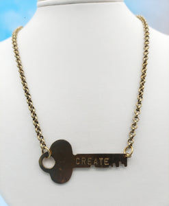 "Create" Giving Key Necklace