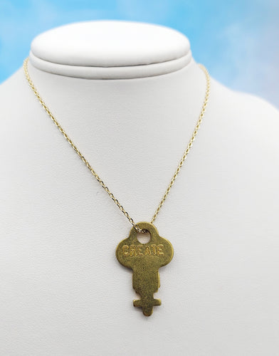 Create Dainty Gold Giving Key Necklace