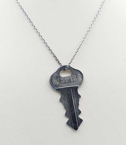Inspire Dainty Key Necklace - Silver