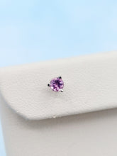 Load image into Gallery viewer, Pink Tourmaline Stud Earrings - 14K White Gold