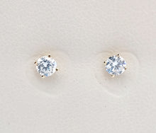 Load image into Gallery viewer, .25 Carat Lab Created Diamond 4 Prong Setting Stud Earrings - 14K Yellow Gold